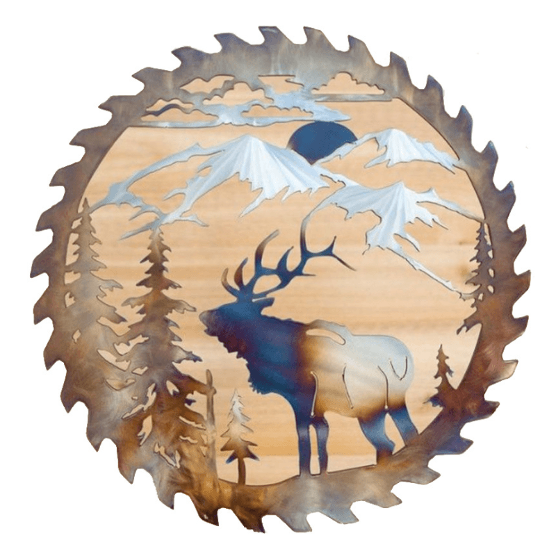 Metal wall art, laser-cut