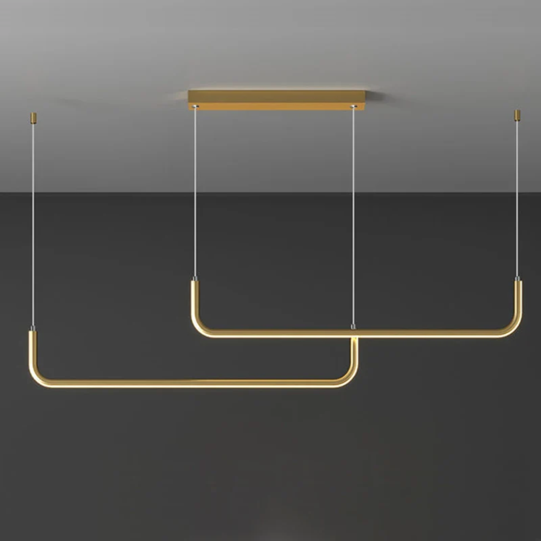 Dimmable Warm-White LED Pendant Lamp with Adjustable Height for Dining Tables