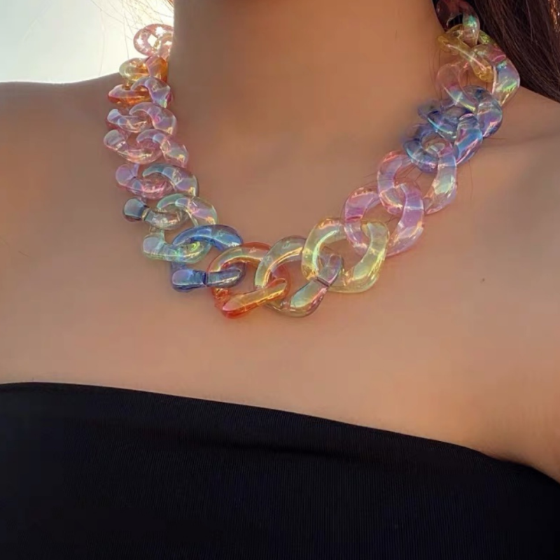 Temperament Exaggerated Candy Color Necklace