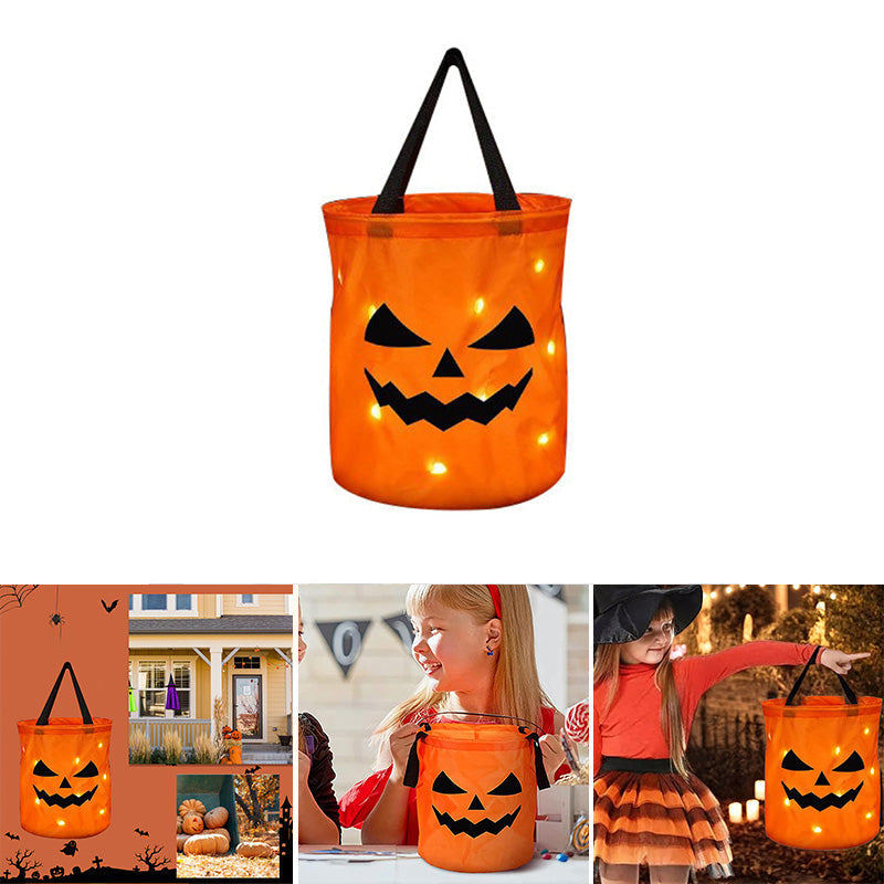 Personalized glowing pumpkin bag