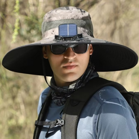Ultimate Outdoor Sun Hat with Rechargeable LED and Wide Brim