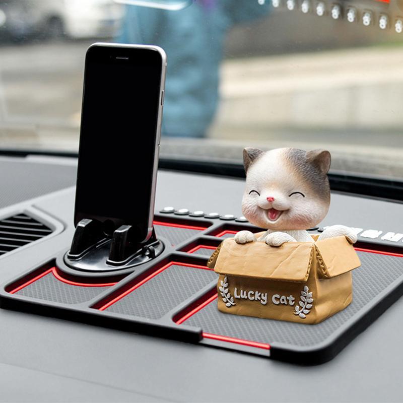 Non-slip mat with phone holder