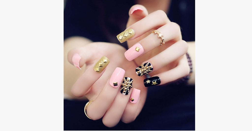 Acrylic Nails with Rivets