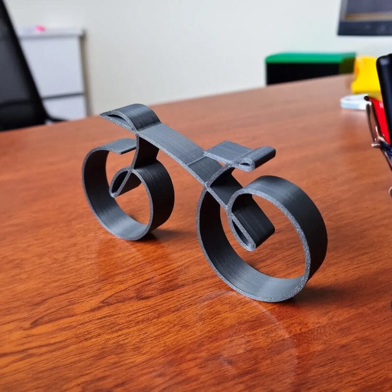 Minimalistic Bicycle Sculpture Wire Mesh Style