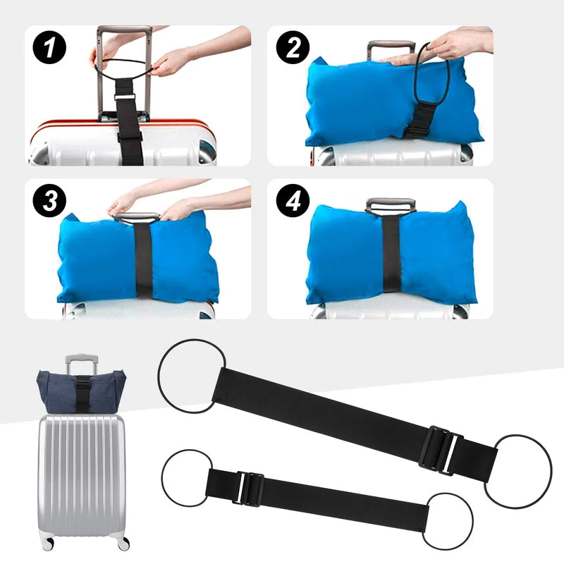 Elastic fastening belt for luggage