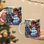 3D Christmas Snowman Mug