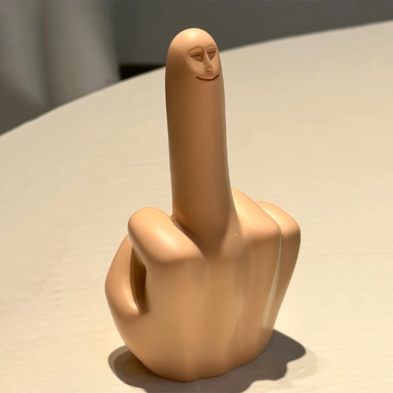 Small Blue Middle Finger Ornament