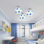 SportLume Creative Ceiling Light | Basketball & Football Design | Semi-Mount | Glass Lamp