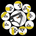 Multifunctional combination of movable angle cutter set