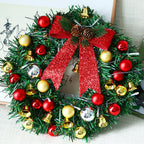 Christmas Wreath Branches Bells Christmas Lights String Decoration Lights