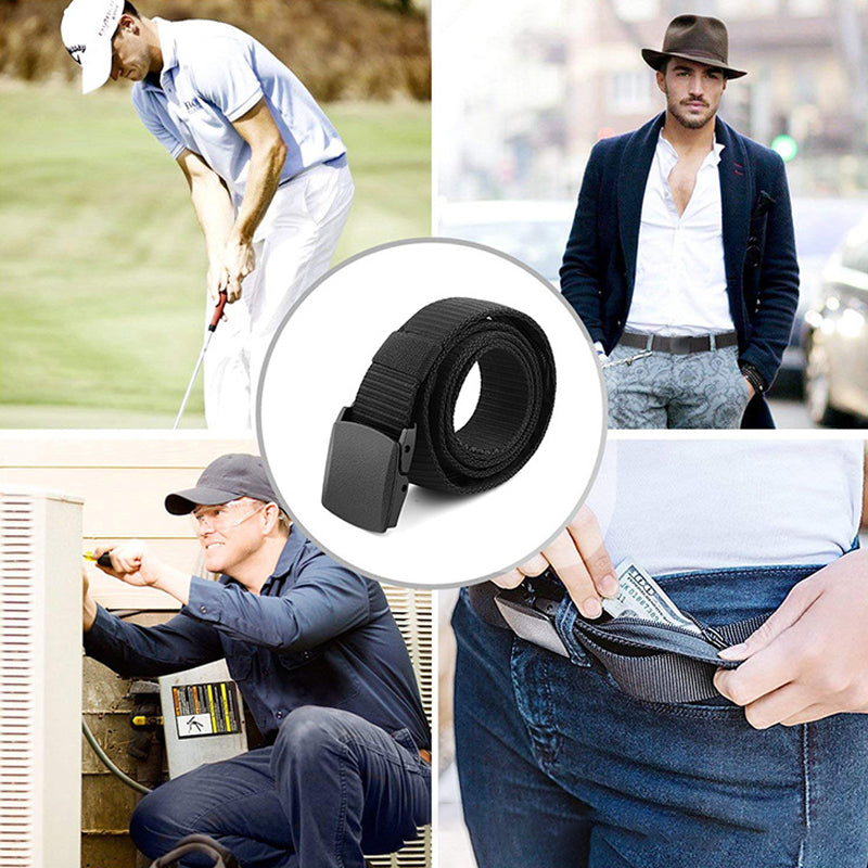 Anti-theft belt with hidden wallet