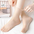 Spring Summer Invisible Non-Slip Crystal Silk Socks