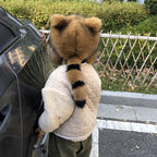 Sweet Faux Fur Raccoon Tail Parent-Child Plush Hat
