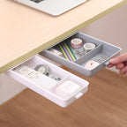 Concealed Under-Desk Storage Drawer with Push-to-Close Design