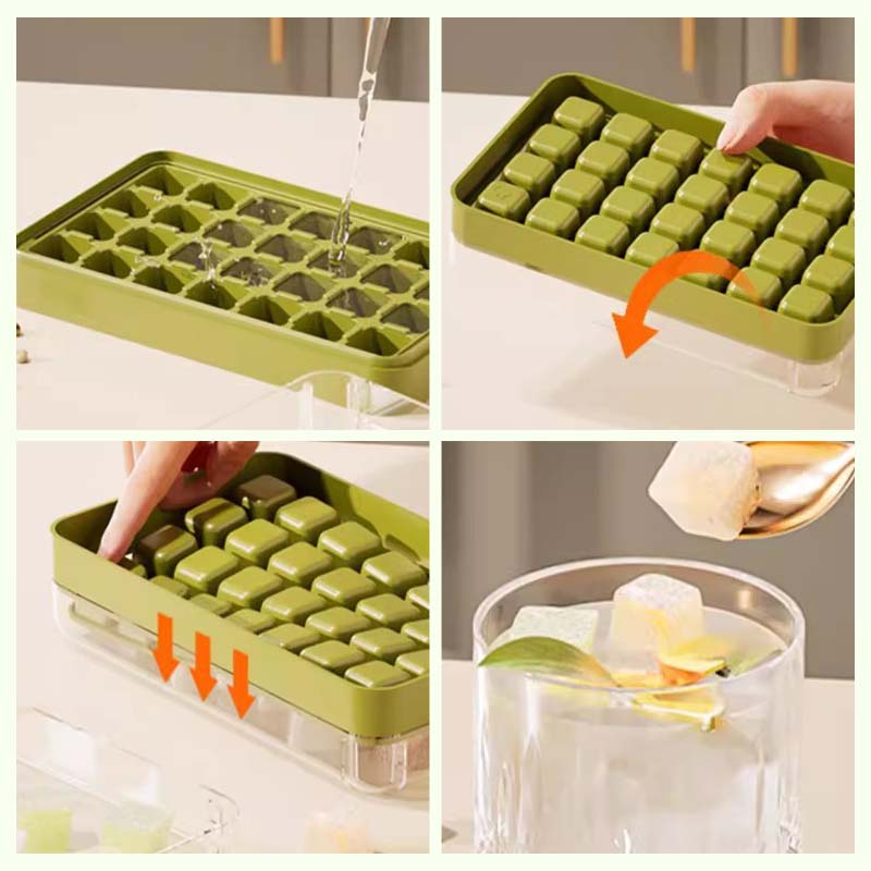 No dirty hands press ice grid molds