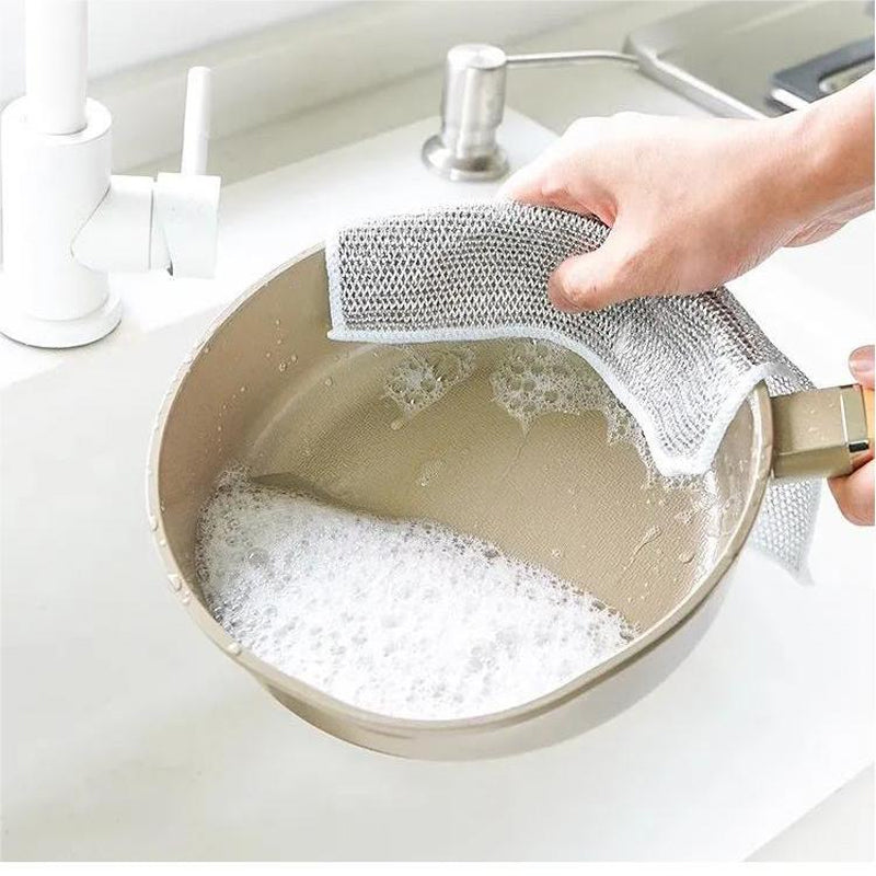 Multifunctional scratch-free wire dishcloth