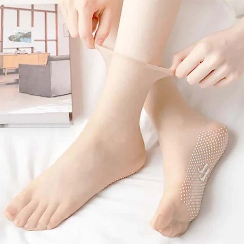 Invisible, non-slip crystal silk socks for spring and summer
