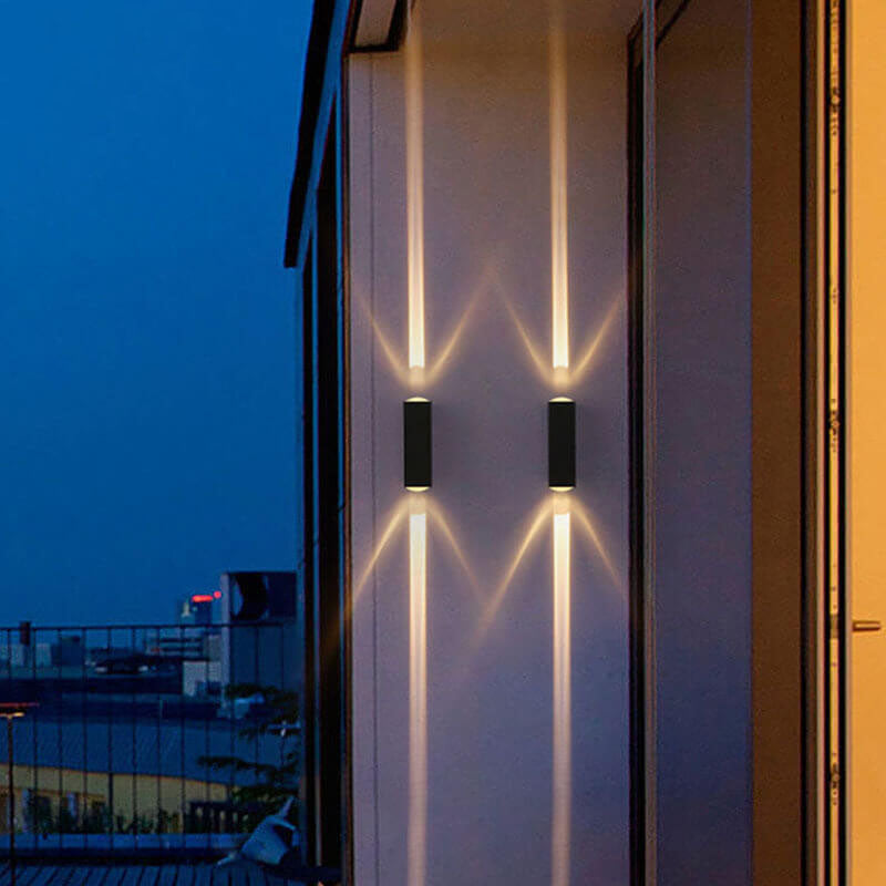 Modern Waterproof LED Outdoor Wall Light | Rectangular Up/Down Aluminum Fixture