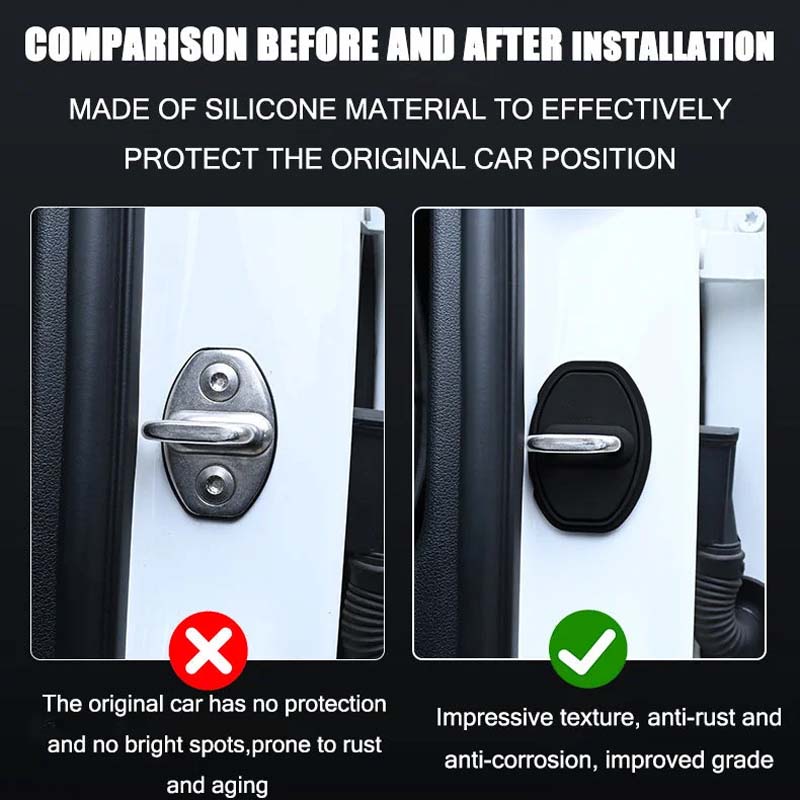 Car Silicone Door Lock Protective Cover (4PCS)