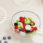 Multifunctional foldable handle drain bowl
