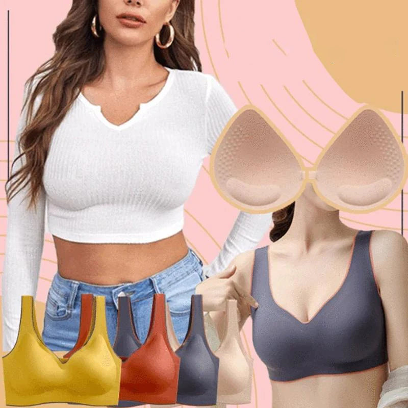 Latex seamless Push-Up bra