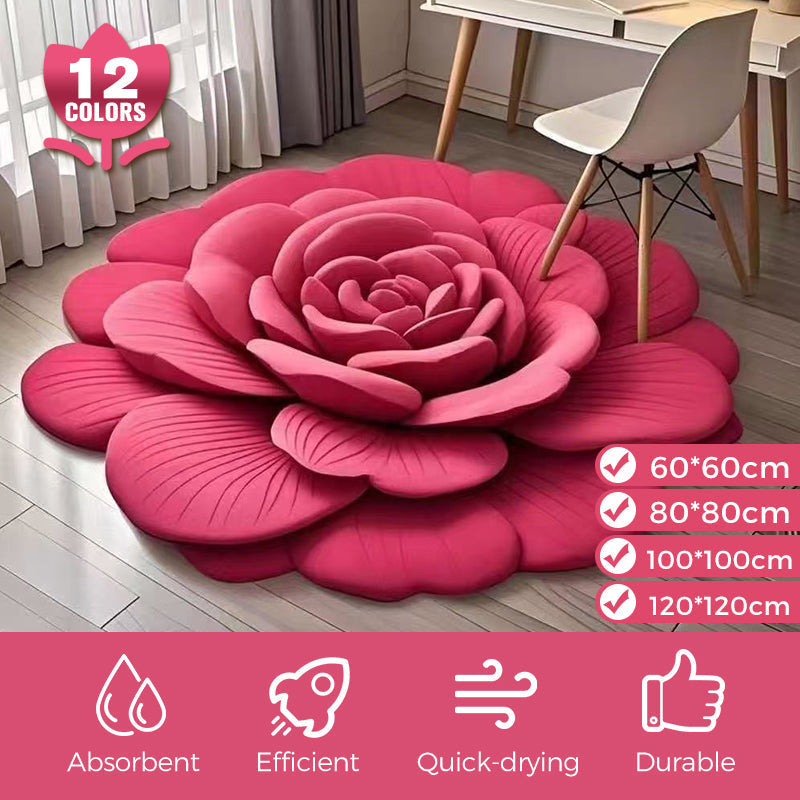 FloraLux Elegant Floor Mat | Plush comfort with diatomaceous earth for quick-drying elegance