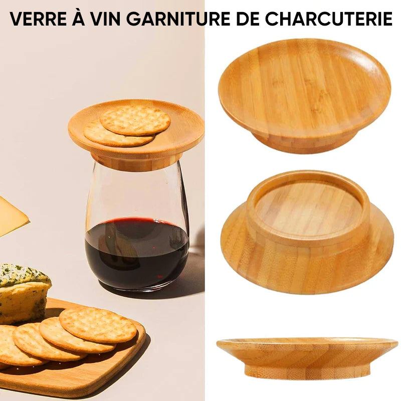 Wine glass for sausage platter