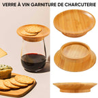 Wine glass for sausage platter