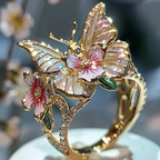Butterfly flower ring