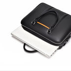 Manhattan Leather Business Laptop Briefcase Crossbody Handbag
