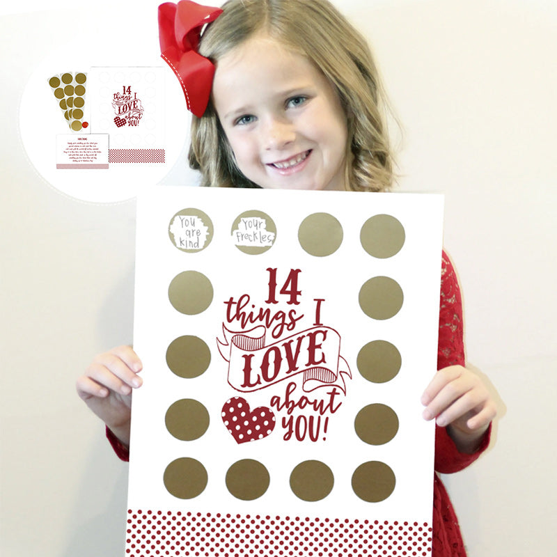Valentine's Scratching Advent "14 Things I Love About You!"