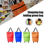 2 In 1 Folding Shopping Cart Tote Bag