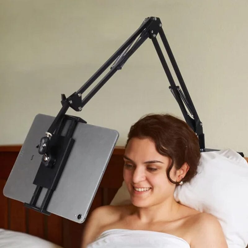 Hidden, extendable table tablet and phone holder