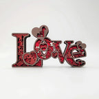 Valentine's Day 3D Wooden Carving Ornaments