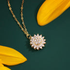 Rotatable Sunflower Necklace