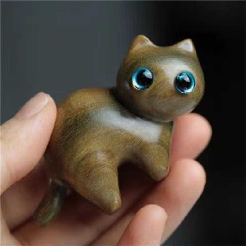 Sandalwood handmade wooden cat