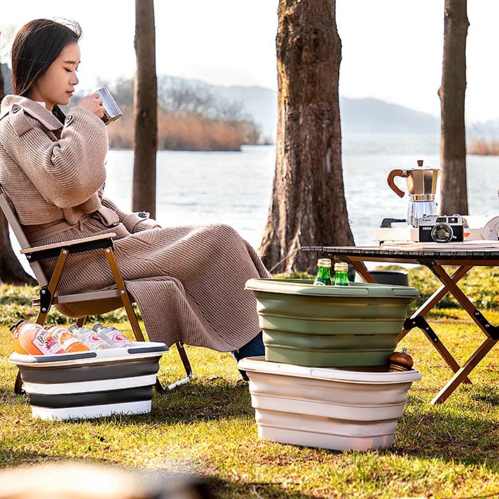 Foldable Ultra Flex Multi-Use Basket – For Camping, BBQ and Household Use