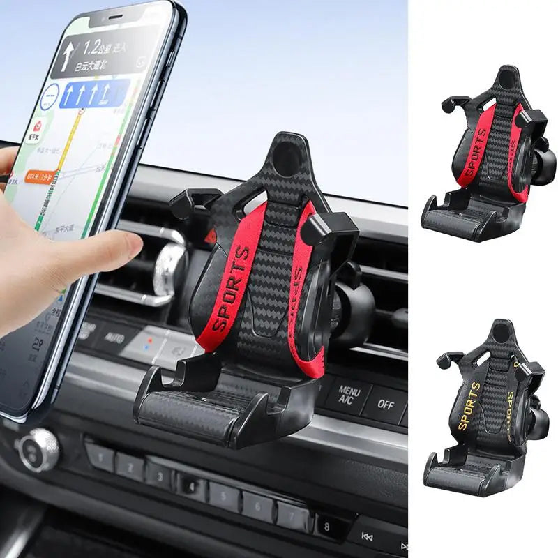 Racing seat with seatbelt