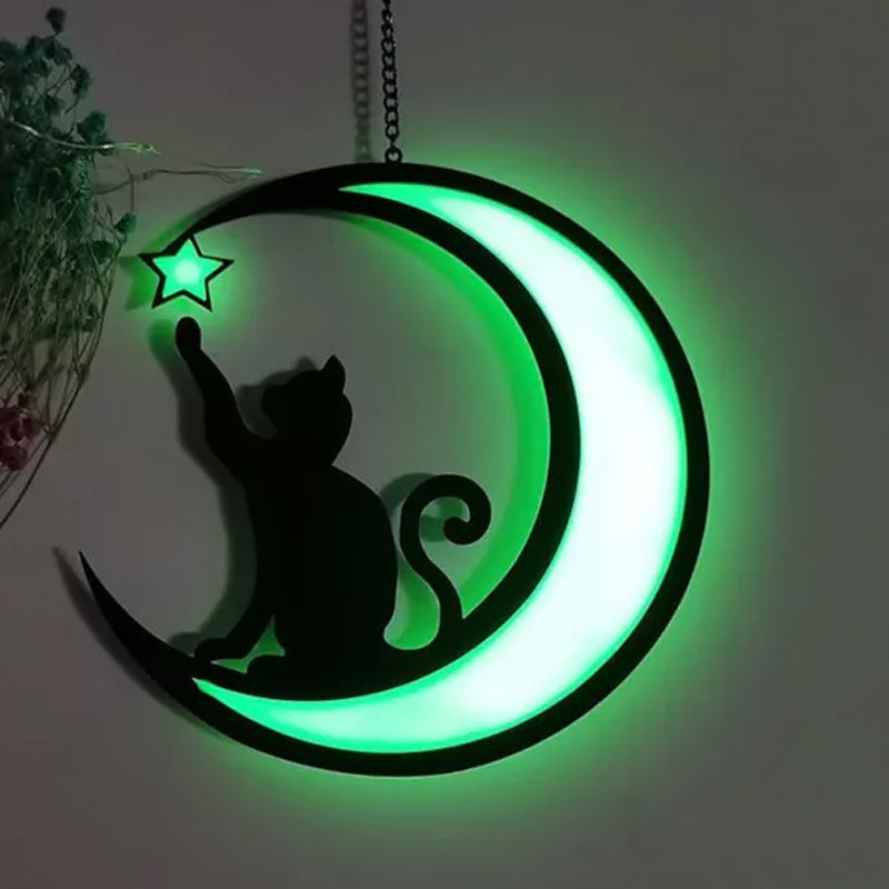 Moon Cat Decoration Pendant made of Acrylic