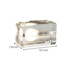 BrightCube – Minimalistic Table Lamp with Transparent Glass Cube