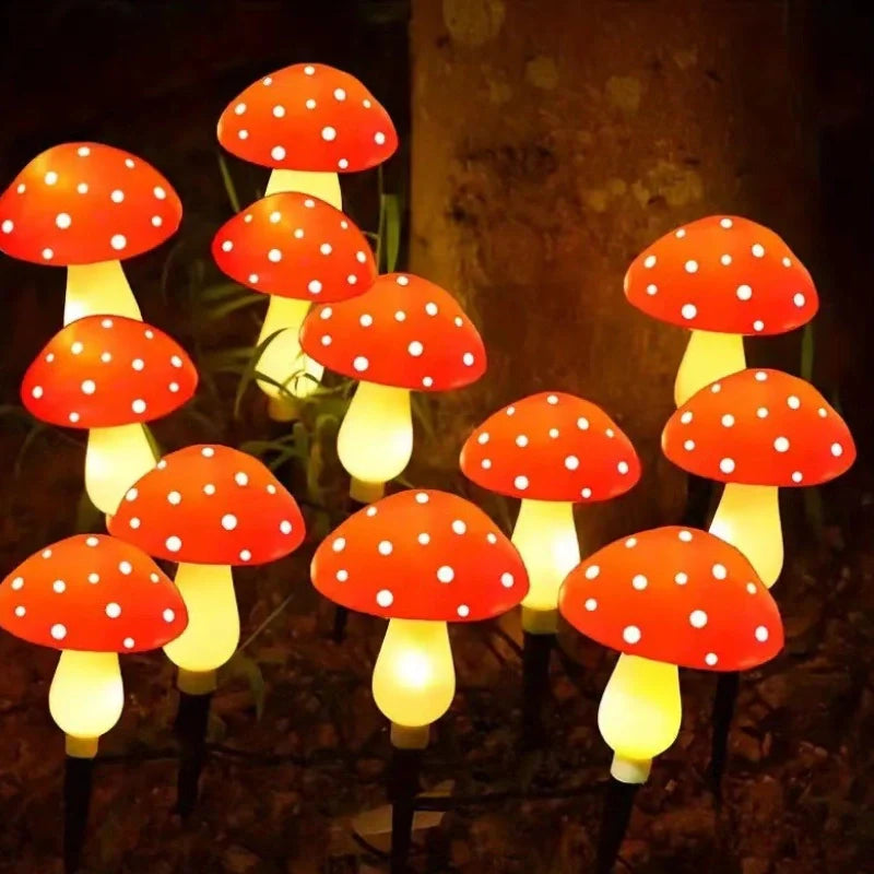 MoonlitMushrooms Solar Garden Lights