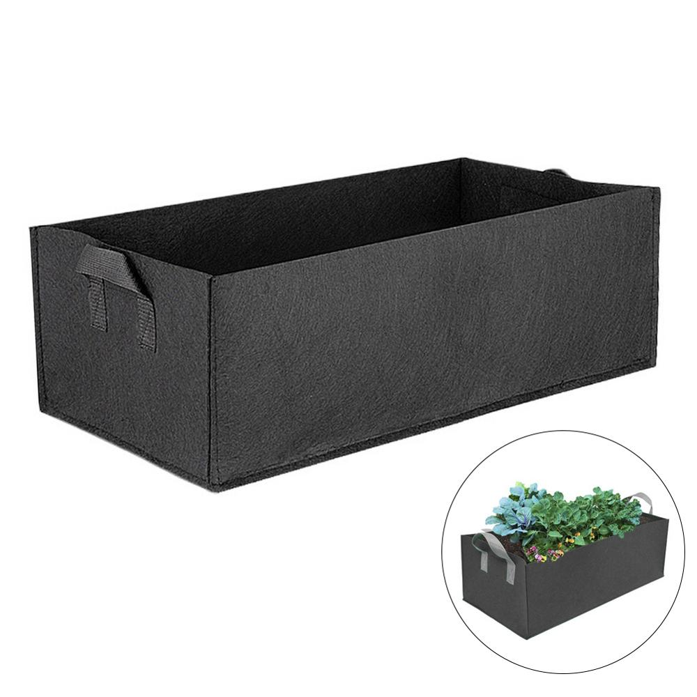 Foldable storage box made of felt for plants with handles