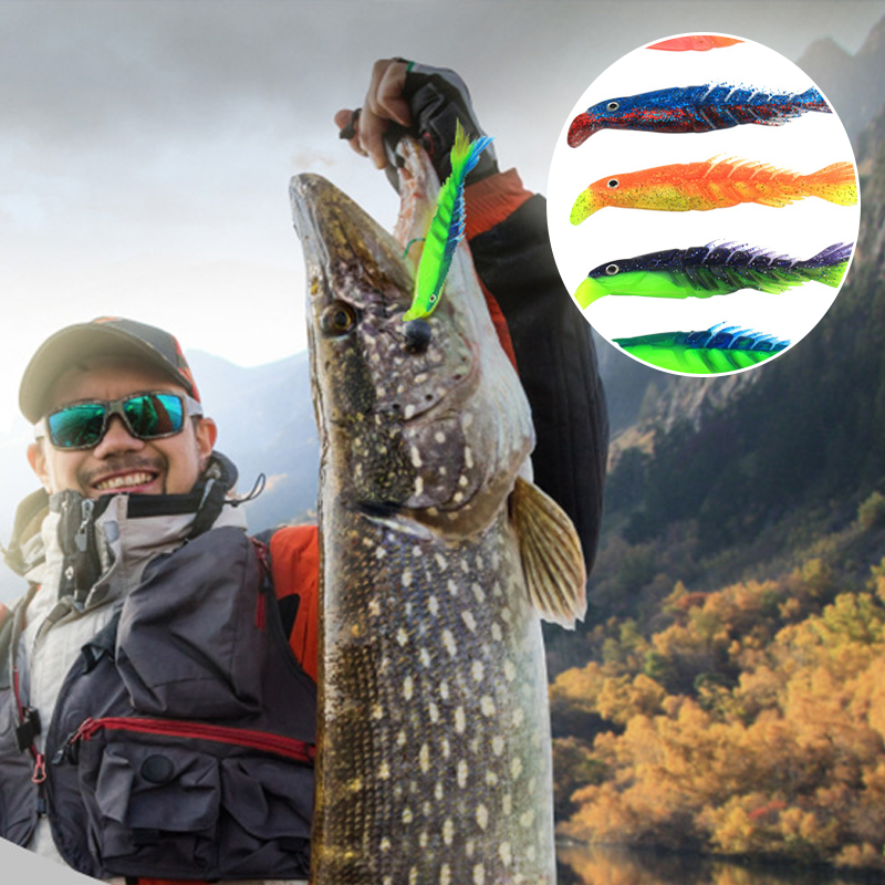 Rubber fish with multiple segments
