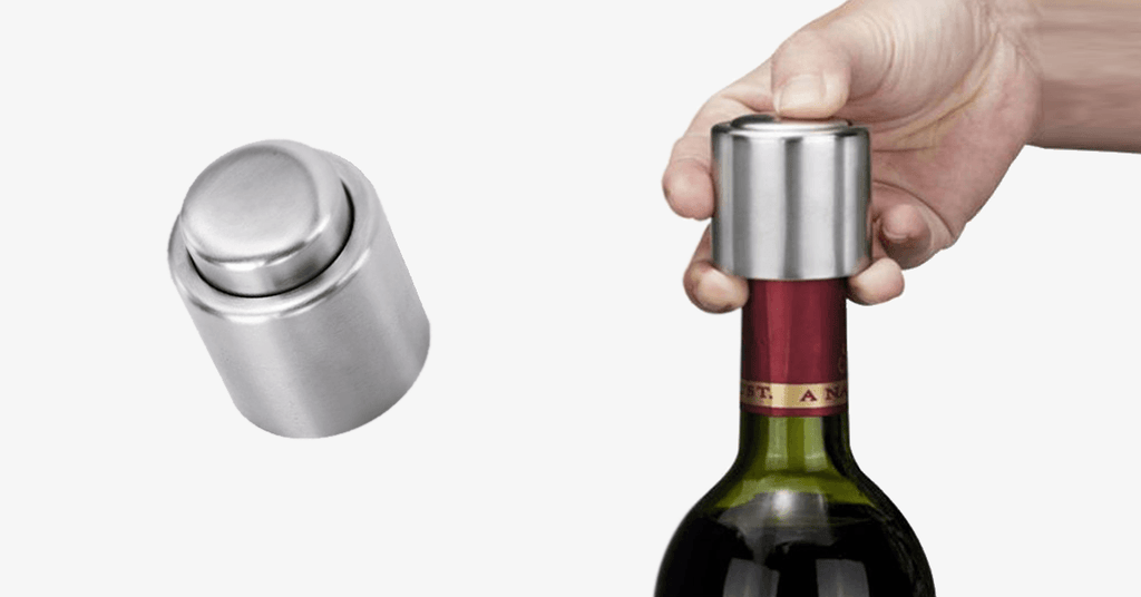 Stainless Steel Vacuum Wine Sealer – Seal your wine and keep it longer!