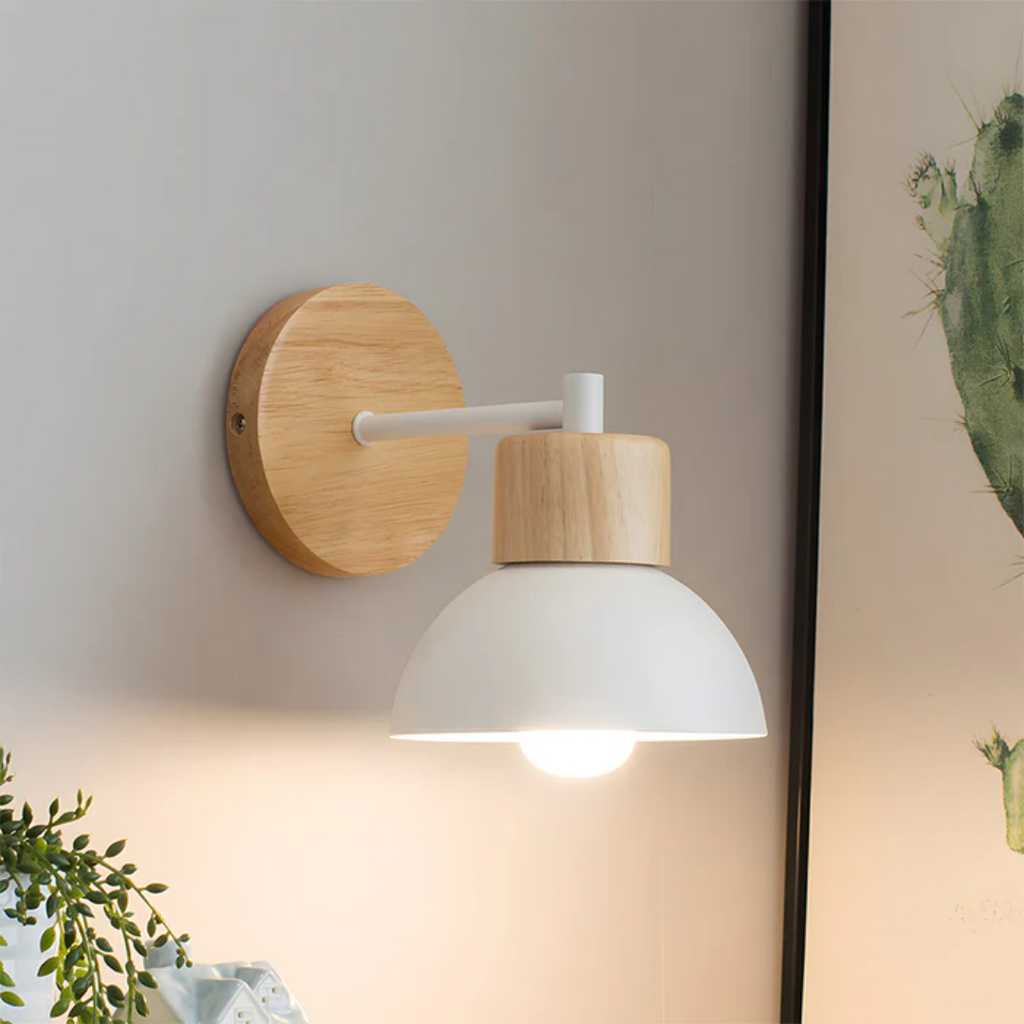 Stylish Wall Lamp Made of Wood