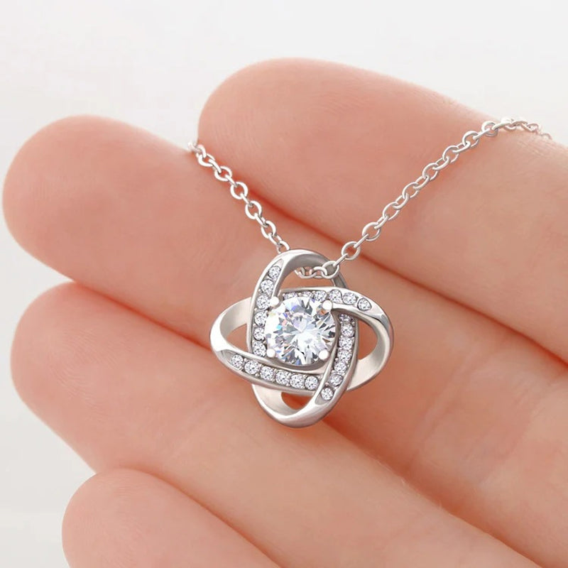 To my daughter dear knot necklace