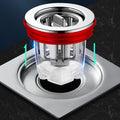Magnetic odor-neutralizing floor drain core