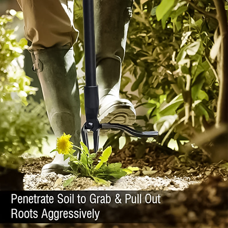 Stainless steel adjustable long handle detachable weeder