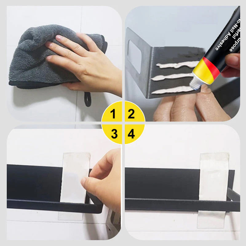 Multi-purpose powerful nail-free adhesive