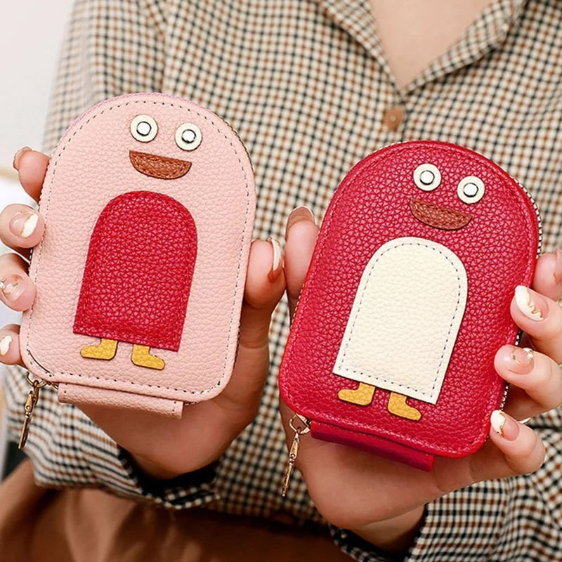 Cute Penguins PU Credit Card Coin Purse